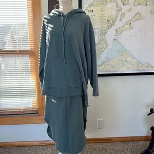 Anthropologie Saturday Sunday Hoodie & Skirt Set